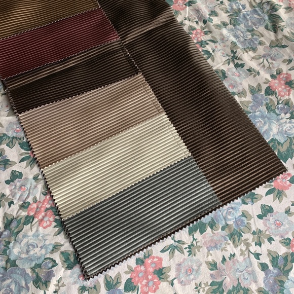 [Free If You Bundle $10+] Stripe Textured Pleather Fabric Sample Piece, Swatches - Picture 1 of 6